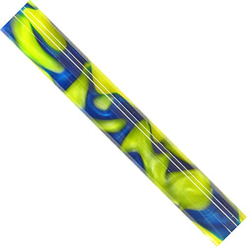 Chestnut Products CHARNWOOD Woodturning AR11 Acrylic Pen Blanks Yellow with Blue Swirl