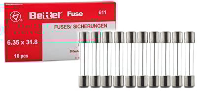 10er Päckchen Sicherungen 15A flink 6,3x32mm