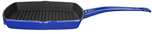 Lava Cookware LVKGT2626K0BLU Signature - Padella in ghisa, colore: Blu cobalto