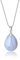COAI Geschenkideen Damenkette Glückskette aus Chalcedon Blau Tränen der Engel Anhänger 925 Sterling Silber Halskette