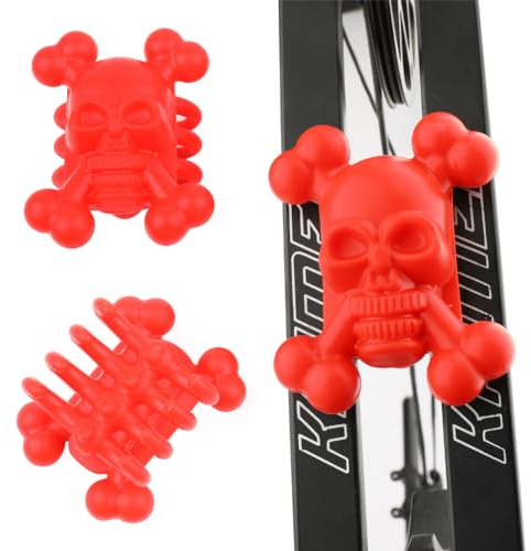 SHARROW 2 Stück Bogenschießen Bogen Stabilisator Compound Bogen Wurfarme Dämpfer Gummi Gliedmaßen Schalldämpfer (Rot)