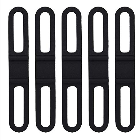 Alomejor 5pcs Bicycle Silicone Strap Universal Bike Silicone Holding Strap for Bike Light Flashlight Cellphone and More
