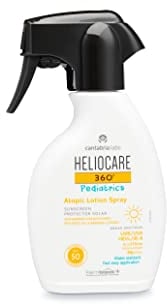 Cantabria Labs Heliocare 360º Pediatrics Atopic Lotion Spray SPF 50 - Crema Solar para Niños, Hidratante, Ultraligera, Hipoalegérnica, Pieles Sensibles o Atópicas, 250ml
