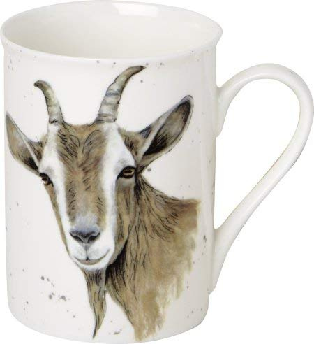 IHR - 860300 - Kaffeebecher, Farmfriends, Ziege, Porzellan, 11cm x 8cm