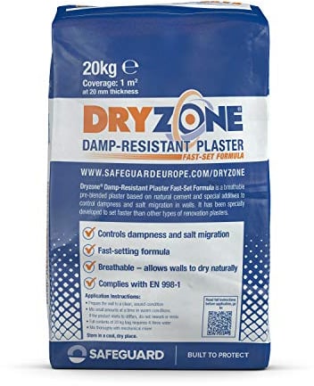 Dryzone Damp-Resistant Plaster Fast-Set Formula - 20kg