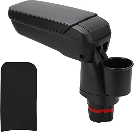 Fydun Mittelarmlehnenbox mit Wasserbecherhalter Aufbewahrungsbox für Armlehne + Getränkehalter Ersatz für Smart Fortwo Forfour 453 2015-2019