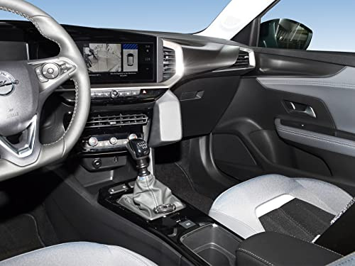 KUDA Handyhalterung passend für Opel Mokka/Mokka-e ab 2020 - Telefonkonsole für Smartphones, Handy, Navi und mehr - Kunstlederkonsole, Schwarz, 3905