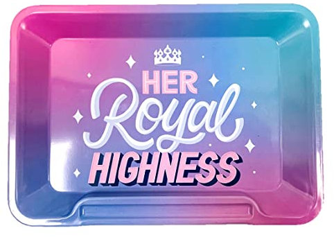 Wise Skies Metal Rolling Tray Smoking Accessories Characters Rolling Papers Rolling Tip Small (Royal Highness)