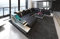 XXL Sofa Wohnlandschaft Ravenna Ledersofa U Form - mit LED Beleuchtung, verstellbare Kopfstützen, Recamiere/Lederfarben wählbar/Ausrichtung wählbar (Ottomane Links, Schwarz-Weiß)