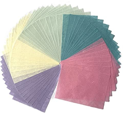 50 Blatt A4 Naturfaser, Maulbeerbaum, Maulbeerbaum, Maulbeerpapier, Kunst, Washi-Papier, Design, Handwerk, Kunst, Origami, Lieferanten, Kartenherstellung, DIY Handwerk (Pastellton, A4)