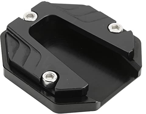 aqxreight Motorrad Seitenständer Platte Pad, Motorrad Seitenständer Platte Pad Hohe Festigkeit Kickstand Pad Plate Support Zubehör (Schwarz)
