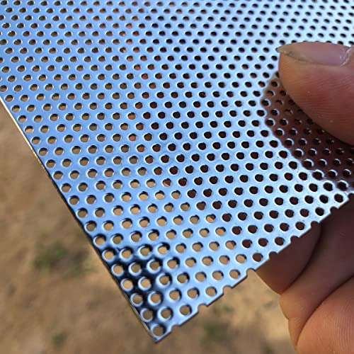 FengYoo Chapa perforada de acero inoxidable, rejilla perforada de 1,5 mm, grosor de 1,1 mm, 400 mm x 200 mm, chapa perforada