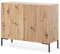 Selsey Kommode Schrank Aufbewahrungsschrank 92 cm 2 Türen 4 Fächer Eiche Schwarze Beine Lammelo