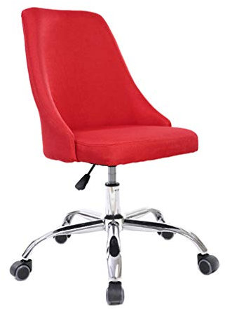 Collic Ergonomischer Computerstuhl, Hoher Back -Office -Stuhl, Atmungsaktives Dickes Kissen, Vintage -Stil -Schwenkstuhl/Rot