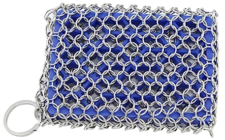 QUINTRA Edelstahl-Bürstentopfnetz zum Geschirrspülen, Stahldrahtkugel zum Reinigen von Haushaltsküchen, gewerblichen Geschirrspülutensilien und Töpfen Aufsatz Akkuschrauber Bürste (Blue, One Size)