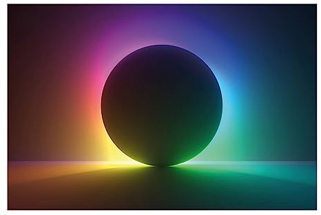 Bilderwelten Fototapete Gaming Buntes Neonlicht mit Kreis 320 x 480 cm Vlies-Tapete XXL Premium Wandtapete Wanddekoration Wohnzimmer Schlafzimmer