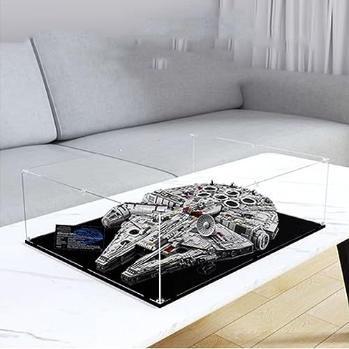 Acryl Vitrine Box Kompatibel Lego 75192 Millennium Falcon Modell, Schutz, Staubdichte Vitrine Geschenkmodell, Transparent, Kompatibel mit Lego (nur Vitrine) (B)
