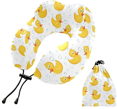 YOUJUNER Reisekissen Gelbe Enten Memory Foam Nackenkissen Stützkissen Nackenkissen