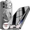 [CD-Metallring & Sicherheitsschloss] Magnetische 360 Grad Ganzkörper Sichtschutzhülle für iPhone 15 Pro Max [Integrierter Linsenschutz] Schutzhülle mit Integriertem 9H-Glasbildschirm, – Titan Natur