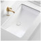 VejiA Lavandino da Bagno Rettangolare sottopiano Lavabo da toeletta in Ceramica Colorata Lavabo da Incasso sottopiano con Rubinetto e Gruppo di Scarico