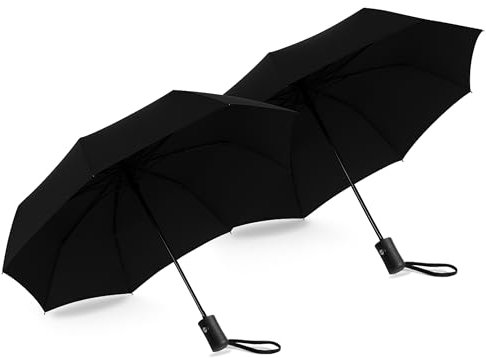 drytogo Regenschirm I Automatik Öffnen und Schließen I Sturmfest, Winddicht & Wasserabweisend I Kompakter und Leichter Taschenschirm mit Rutschfestem Griff I Perfekt für Damen und Herren I