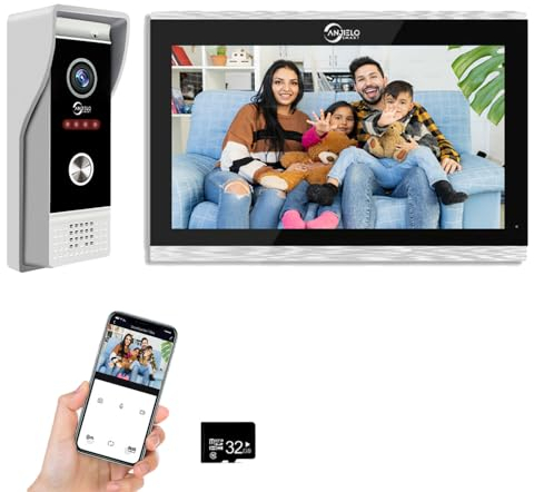 Conexión de 4 hilos TUYA 1080P pantalla táctil de 10 pulgadas intercomunicador visual cámara de control de acceso soporte de vídeo automático visión nocturna por infrarrojos detección de movimiento