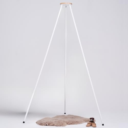 Honigbär Gestell für Federwiegen, Hängewiegen, Babyhängematten & Babywippen | kompatibel zu vielen Herstellern | geprüfter Standfuß aus Holz & Stahl