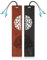 Amaxiu 2 Stück Holz Lesezeichen, Einzigartige Handgefertigte Holz Lesezeichen Im Vintage Stil 2er Pack Set Gravierte Bookmark mit Anhänger Für Männliche Und Weibliche Buchliebhaber (B)