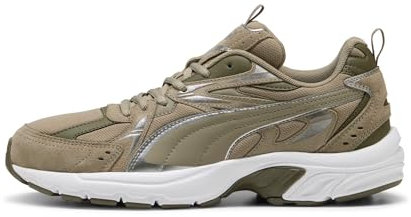 PUMA Unisex MILENIO TECH Suede Sneaker, Velvet Moss Aged Silver, 48.5 EU