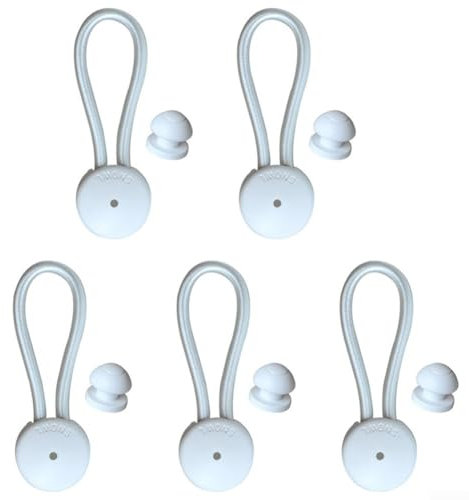 5Pcs 13Cm Shock Cord End Hook, Boat Kayak Canoe Bungee Shock Cord Hook, Hanging End Hooks Kayak Accessories For Kayak Boat Canoe(white)