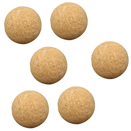 KOMBIUDA 6 Stück Professionelle Tischfußballbälle Aus Kork Verschleißfest Multifunktional 36mm Tischfußball Zubehör Für Familien Und Freunde