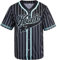 Karl Kani Star Logo Pinstripe Baseball Jersey Trikot (DE/NL/SE/PL, Alphanumerisch, M, Regular, Regular, Black/Blue)