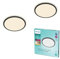 Philips LED Badezimmer Deckenleuchte Superslim, schwarz, 18W, warmweißes Licht 2.700K, 3 Lichteinstellungen - dimmen ohne Dimmer, IP44 Schutz, Doppelpack