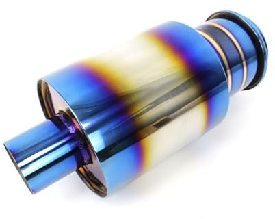 Schalldämpfer-Auspuffspitze, Endstück-Schnittstelle, 48 mm, kompatibel mit JDM, Universal-Auspuffspitze, Spiral-Vortex-Rennwagen-Tuning