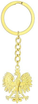 LUTAKU Polen Wappen Adler Schlüsselanhänger Retro Ethno-Stil Schlüsselanhänger Edelstahl Schlüsselanhänger Damen Herren Schlüsselanhänger Taschen Schlüsselanhänger Schwestern Brüder