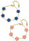 Saituo Home 2 Stücke Vierblättriges Kleeblatt Armband,Glücksarmband Damen Armbänder Set Luxuriöses Glücksarmband Friendship Bracelet,Tolle Geschenke für Frauen und Mädchen(Rosa&Blau)