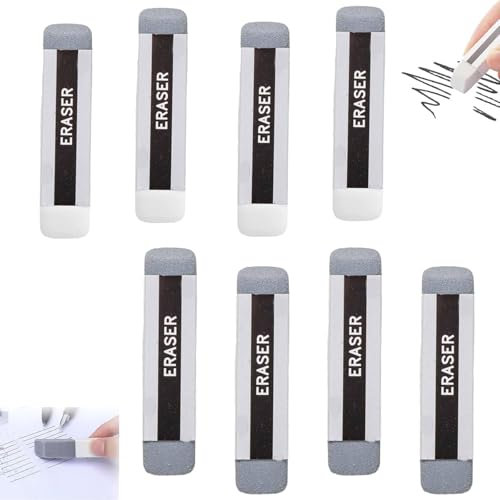 8Pcs Ink Eraser, Sand Eraser for Fountain Pen, School Office Correction Supplies, Double Head Remover for Ball-Point Pen