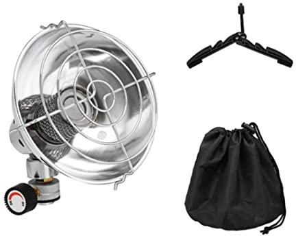 Chauffage à gaz portable Mini réchaud de tente de camping Réchaud chauffage au propane butane avec support Sac rangement tente camping