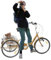 soudesileim 24 Zoll Dreirad Höhenverstellbar, 6-Gänge, Dreirad Fahrrad mit Licht und Korb 25kg, Höhe Sitzverstellung 78-95cm, Doppelbremsen, Dreirädriges für Erwachsene, Senioren (Gold)