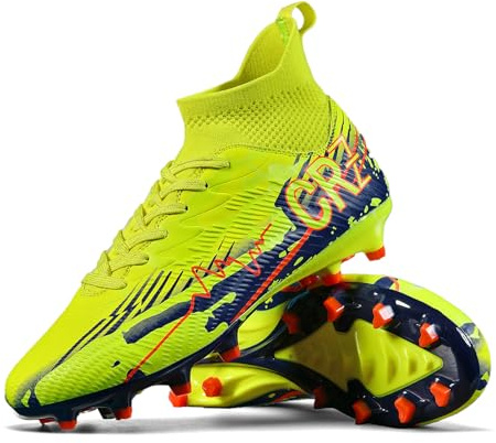 Fußballschuhe für Herren und Damen, Hallenfußballschuhe, Jugend AG TF Training, Fußballschuhe, Unisex, 033 Ag Yellow, 5.5 Women/4 Men