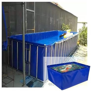 Genérico Bolsa de Lona Impermeable para Piscina, Tanque de Almacenamiento de 0,45 mm para Peces de Agua Salada, Tanque de Almacenamiento Temporal de fácil instalación para Cultivo en huertos (6 x 10