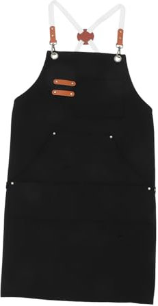 Mikikit Delantal de Lona Multifuncional Hombres con Múltiples Ajustable Resistente Barbacoa Jardinería