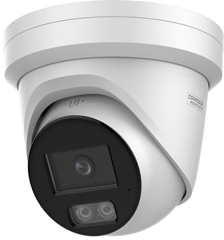 Koiron DS-2CD2387G3-LI2UY 4K 8MP Smart Hybrid Light PoE Turret IP-Kamera Outdoor, Color-Vu 3.0, H.265+, Scene-Adaptive WDR, IP67, Menschen- und Fahrzeugerkennung, DS-2CD2387G2-LU Upgrade 2,8 mm