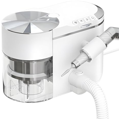 GJBMXSM Profi 2-in-1-Nagelbohrer Und Staubsammler, Staubabsaugung Für Nägel, 30.000 U/Min Starke Saugleistung, Bürstenloser 200-W-Motor (<68 Db), Waschbarer Filter Für Maniküre/Pediküre