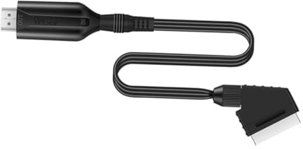 BESPORTBLE Convertidor de Scart a Vídeo 1080p 60hz Negro Portátil