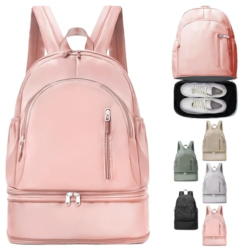 AUNGKWANG Gym Rucksack Damen Herren Sportrucksack mit Schuhfach und Nasstasche, Wasserdichter Gym Tasche, Rucksack Herren Turnrucksack, Sportrucksack für Damen für Schwimmen Yoga Fitness Reisen