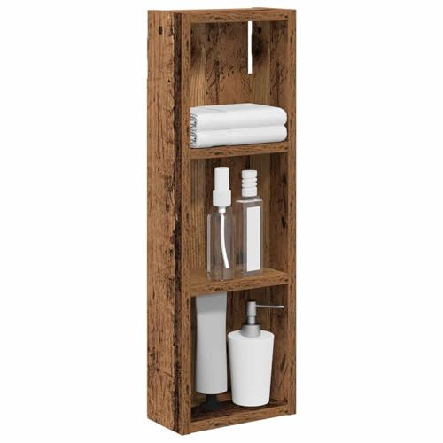 vidaXL Badezimmer-Wandschrank Altholz 20 x 10 x 60,5 cm Holzwerkstoff