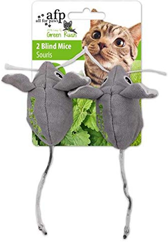 AFP AFPK02421 Katzenspielzeug Green Rush Catnip Mice mit 12 g Katzenminze, 2 Stück, 2073547, Multi