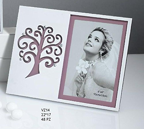 Royal Gift Portafoto Vetro e Legno Traforato Albero della Vita cm. 22x17 con Astuccio Coordinato