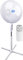 Prem-i-air White 16 Inch Powerful Low Noise Oscillating Cooling Pedestal Fan with 3 Airflow Speed Settings, Height Adjustment, Adjustable Head and Remote Control. For Use in Homes and Offices